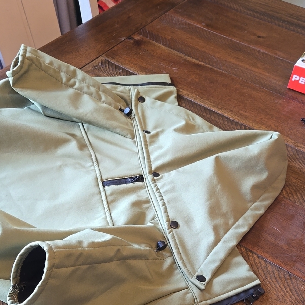 Green Dog Rain Coat MED IN SIZE